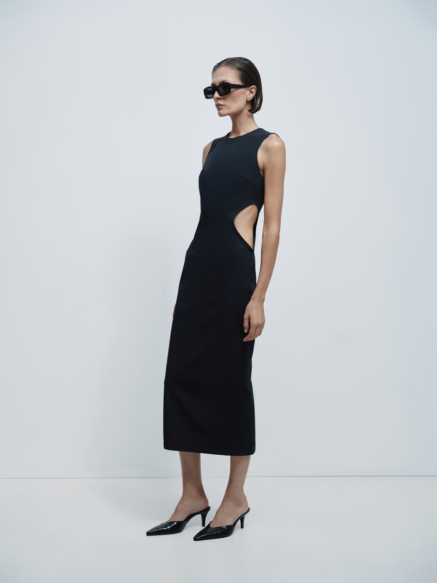Dress with cutouts