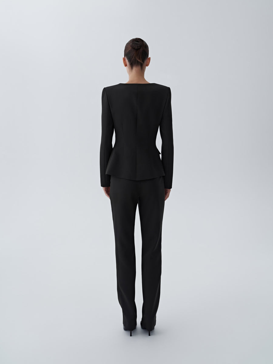 Jacket with front zipper